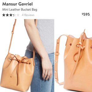 Mansur Gavriel Mini Leather Bucket Bag